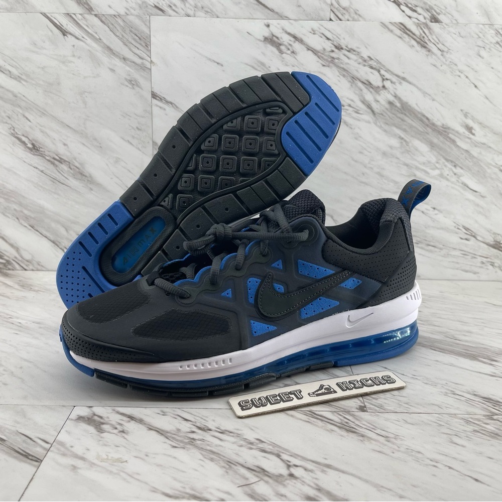 NIKE AIR MAX GENORE BLACK/SIGNAL BLUE SIZE MEN'S 10